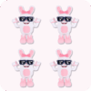 Boppin Bunny Plush 4PCS